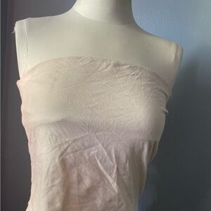 Aerie Cream Sleeveless Fitted Bodysuit